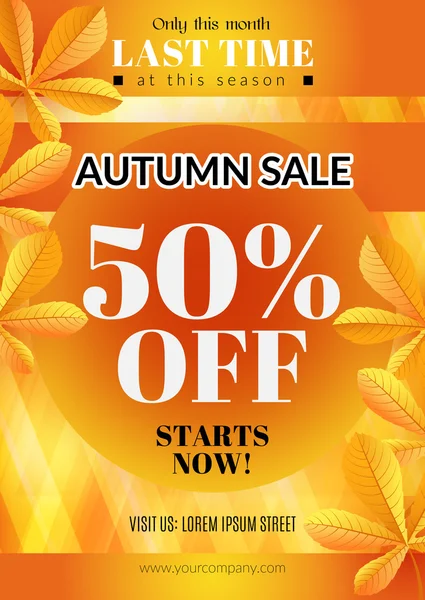 Sonbahar satışı el ilanı