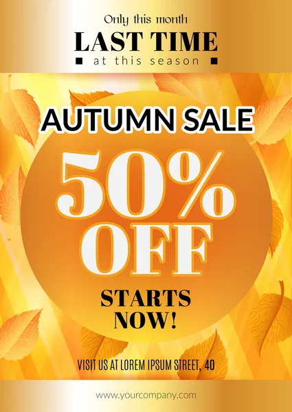 Sonbahar satışı el ilanı