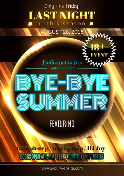 Gece kulübü için poster şablonu