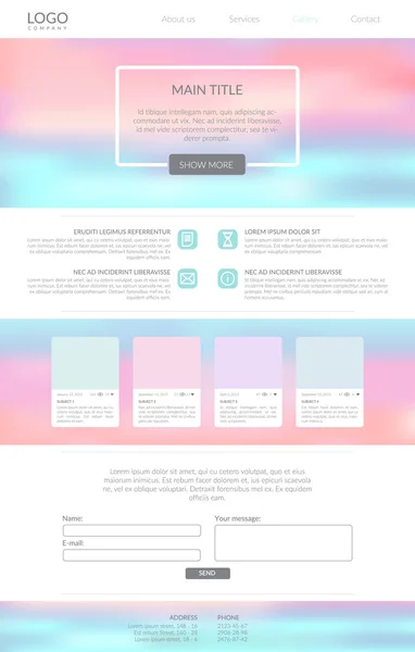 Temiz minimalist açılış sayfası