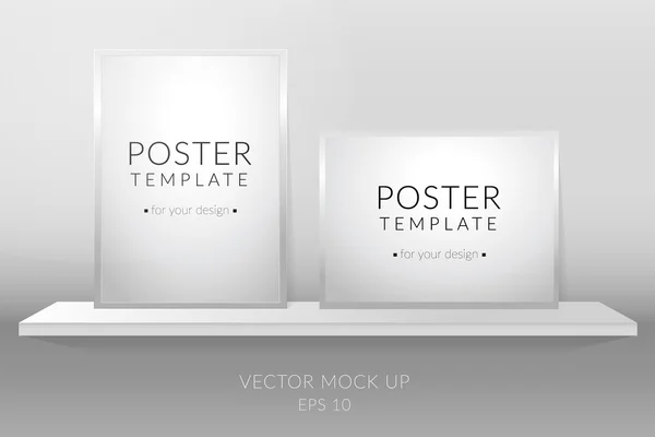 Modelo de cartaz mock up —  Vetores de Stock