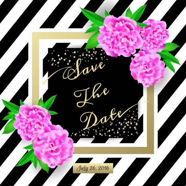 Tarih edersiniz. Modern davetiyeli çiçekler