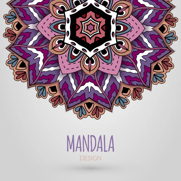 Design mandala colorido — Vetor de Stock