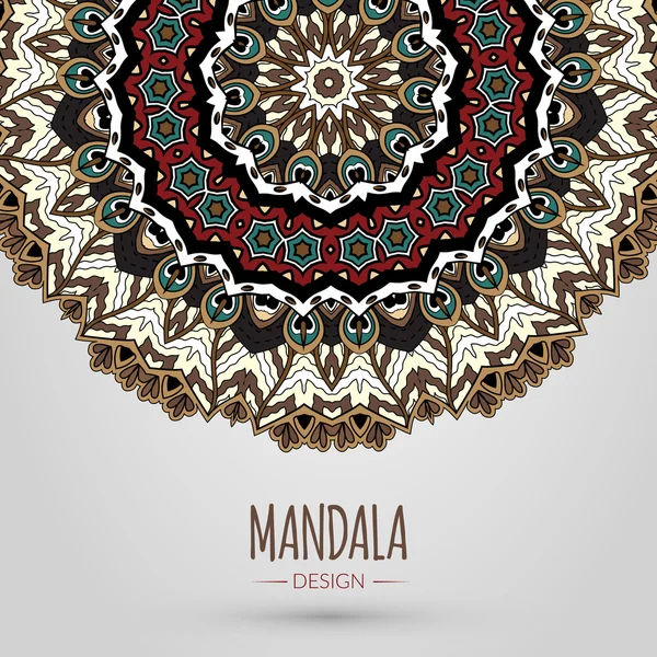 Design mandala colorido — Vetor de Stock