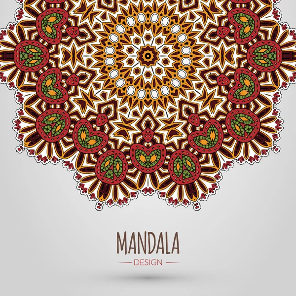 Design mandala colorido — Vetor de Stock