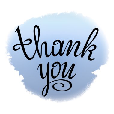 Teşekkür ederiz. Modern hat. El yazısı mürekkep yazı