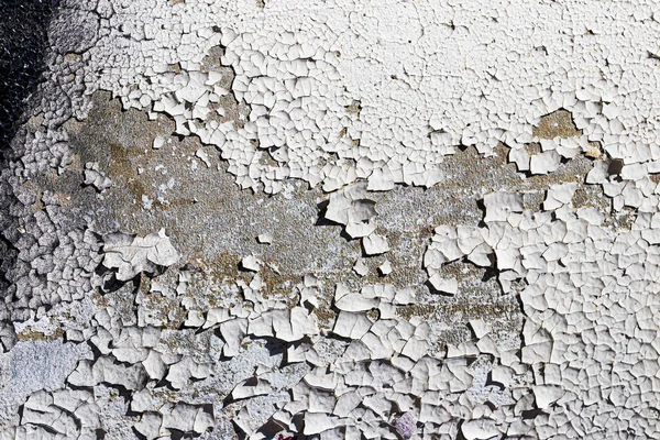 Struttura Vernice Peeling Bianca Vecchia Una Superficie Concreta Sfondo Astratto — Foto Stock