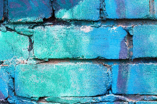 Фрагмент Красочных Граффити Нарисованных Кирпичной Стене Абстрактный Фон Дизайна — стоковое фото