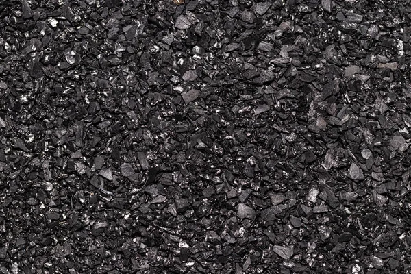Κοντινό Πλάνο Της Μαύρης Ενεργοποιημένης Σύστασης Άνθρακα Καρύδα — Φωτογραφία Αρχείου
