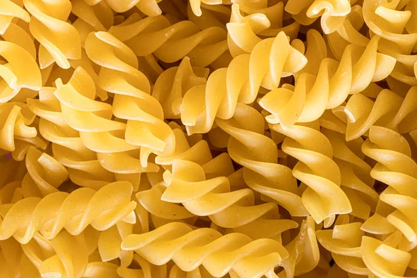 Vue Dessus Des Pâtes Fusilli Italiennes Non Cuites Texture Alimentaire — Photo