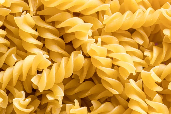 Vue Dessus Des Pâtes Fusilli Italiennes Non Cuites Texture Alimentaire — Photo