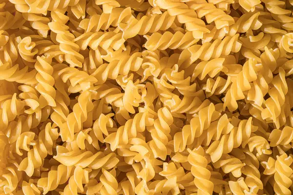 Top View Italian Uncooked Fusilli Pasta Food Texture — Stock Photo, Image