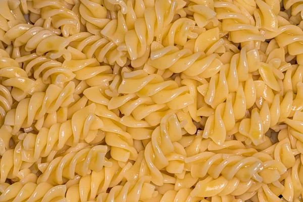 Top View Italian Cooked Fusilli Pasta Food Texture — Stock Photo, Image