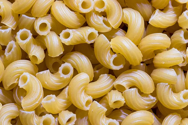 Top View Italian Uncooked Chifferi Pasta Food Texture — Stock Photo, Image