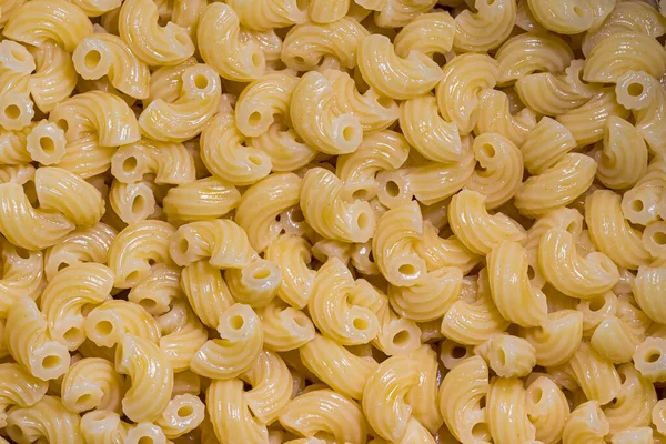 Top View Italian Cooked Chifferi Pasta Food Texture — Stock Photo, Image