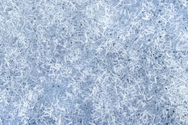 Blick Von Oben Auf Vom Sonnenlicht Beleuchtete Schneekristalle Nahaufnahme Winterlicher — Stockfoto