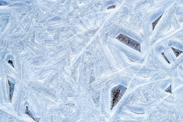 Die Textur Von Frischem Blauem Eis Das Der Sonne Glitzert — Stockfoto