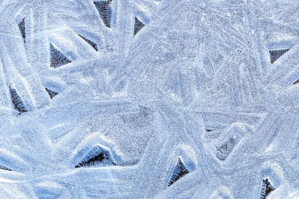 Friss Kék Jég Textúrája Ragyog Napon — Stock Fotó