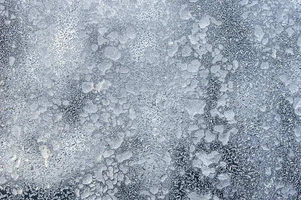 Consistenza Del Vetro Coperto Gelo Inverno Nella Stagione Fredda Sfondo — Foto Stock