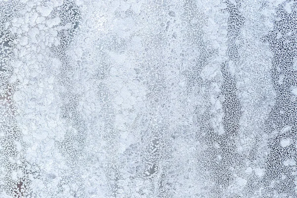 Textura Skla Pokrytá Zimě Mrazem Chladného Počasí Abstraktní Přírodní Pozadí — Stock fotografie