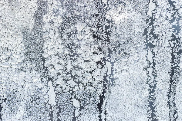 Textura Vidro Coberto Com Geada Inverno Tempo Frio Contexto Natural — Fotografia de Stock