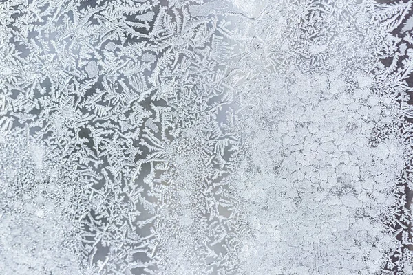 Die Textur Des Glases Bedeckt Mit Frost Winter Bei Kaltem — Stockfoto