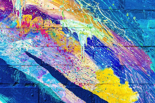 Duvara Renkli Bir Grafiti Parçası Çizilmiş Tasarım Için Soyut Şehir — Stok fotoğraf