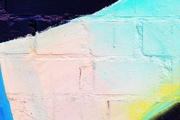 Фрагмент Різнокольорових Графіті Намальованих Стіні Анотація Міського Фону Дизайну — стокове фото