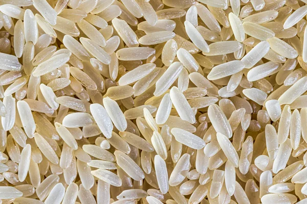 Grãos Arroz Branco Fundo Textura Comida Vegetariana Sem Glúten Saudável — Fotografia de Stock