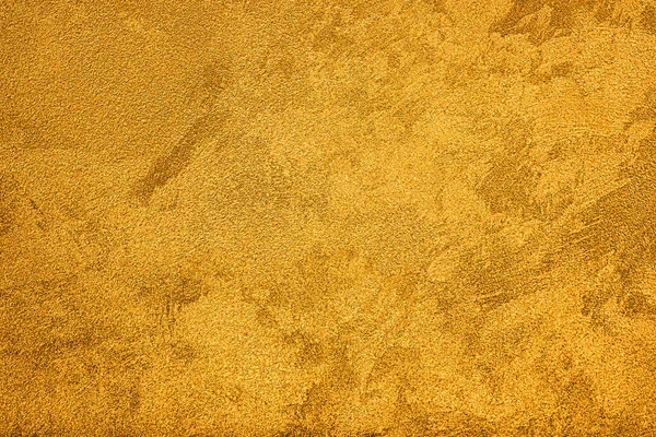 Textur Aus Goldenem Zierputz Oder Beton Abstrakter Grunge Hintergrund Für — Stockfoto