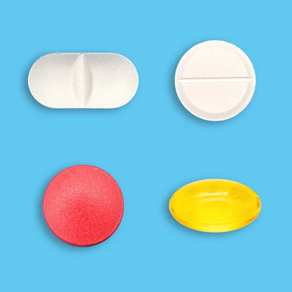 Modello Senza Soluzione Continuità Design Con Pillole Integratori Alimentari Uno — Foto Stock