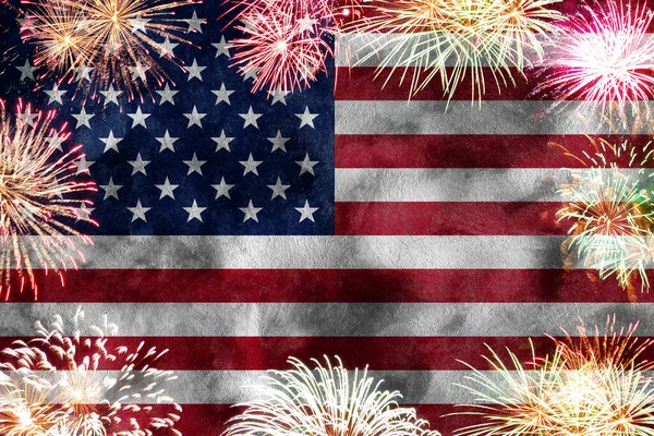 Concetto Celebrare Giorno Dell Indipendenza Negli Stati Uniti America Bandiera — Foto Stock