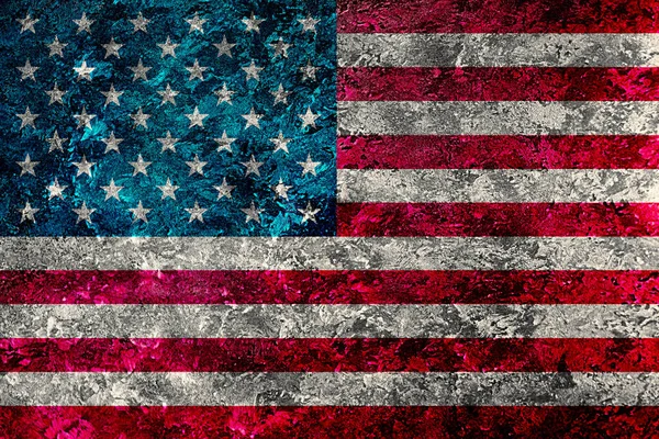 Amerikan Bayrağı Grunge Beton Arka Planda — Stok fotoğraf