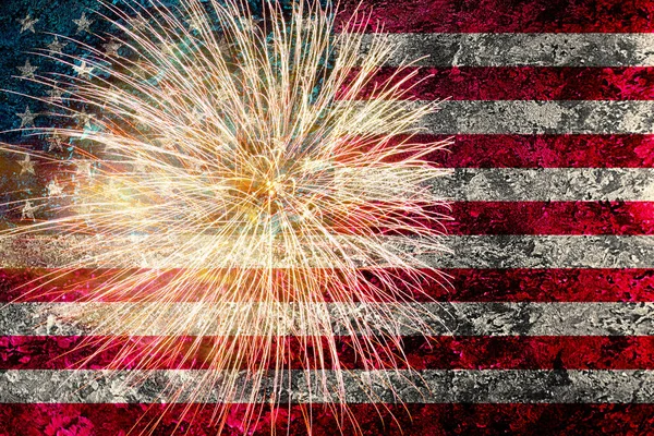 Concetto Celebrare Giorno Dell Indipendenza Negli Stati Uniti America Bandiera — Foto Stock