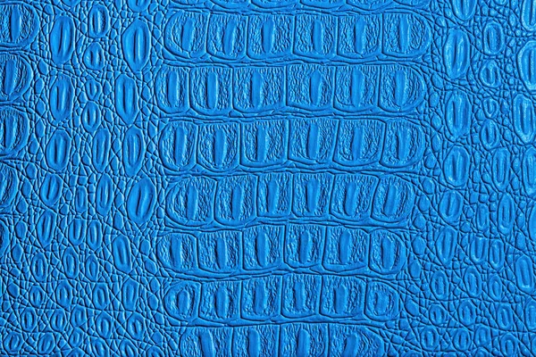 Textura Couro Crocodilo Azul Fundo Abstrato Para Projeto — Fotografia de Stock