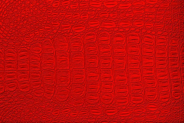 Textura Couro Crocodilo Vermelho Fundo Abstrato Para Projeto — Fotografia de Stock