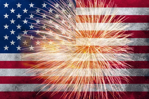 Concetto Celebrare Giorno Dell Indipendenza Negli Stati Uniti America Bandiera — Foto Stock