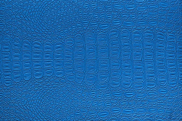 Texture Pelle Coccodrillo Blu Sfondo Astratto Design — Foto Stock