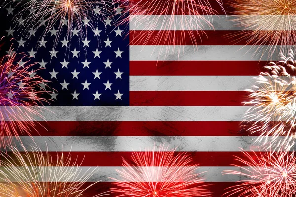 Concetto Celebrare Giorno Dell Indipendenza Negli Stati Uniti America Bandiera — Foto Stock