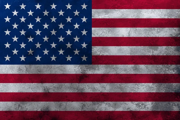 Usa Vlag Grunge Beton Muur Achtergrond — Stockfoto