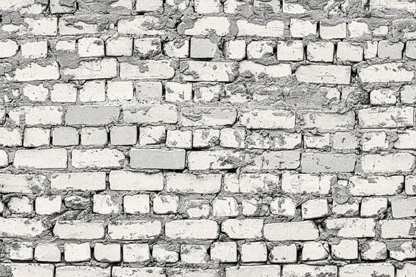 Wall Texture White Old Damaged Bricks Abstract Background Design — Stock Photo, Image