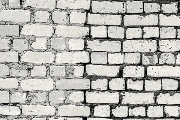 Wall Texture White Old Damaged Bricks Abstract Background Design — Stock Photo, Image