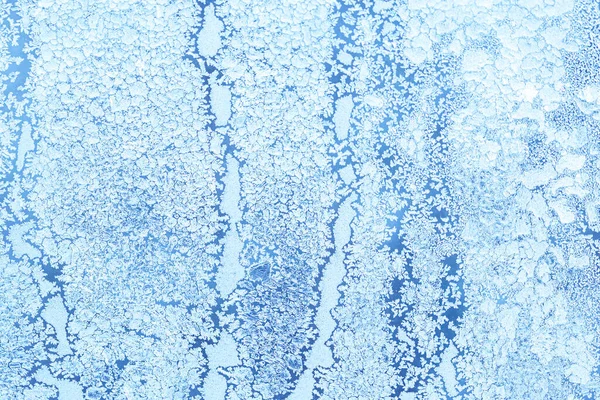 Текстура Скла Покрита Морозом Взимку Холодну Погоду Абстрактний Природний Фон — стокове фото