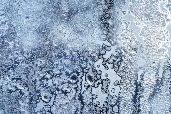 Texture Glass Covered Frost Winter Cold Weather Abstract Natural Background — Stock Photo, Image