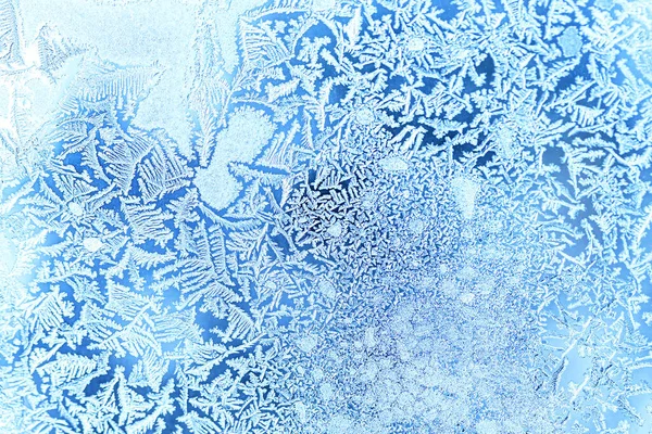 Tekstura Szkła Pokrytego Mrozem Zimie Zimną Pogodę Streszczenie Naturalnego Tła — Zdjęcie stockowe