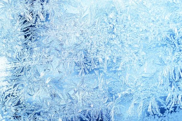 Consistenza Del Vetro Coperto Gelo Inverno Nella Stagione Fredda Sfondo — Foto Stock