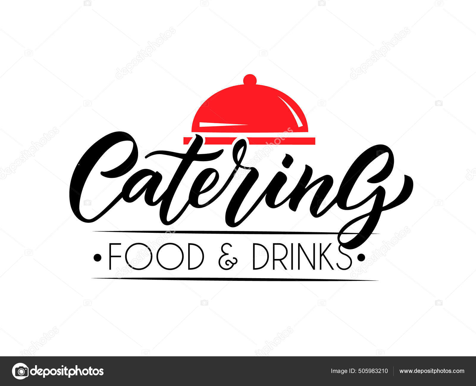 Modelo de vetor de catering, bar, café, logotipo do restaurante bistro.  Tipografia de letras com logótipo, image size:1600x1300