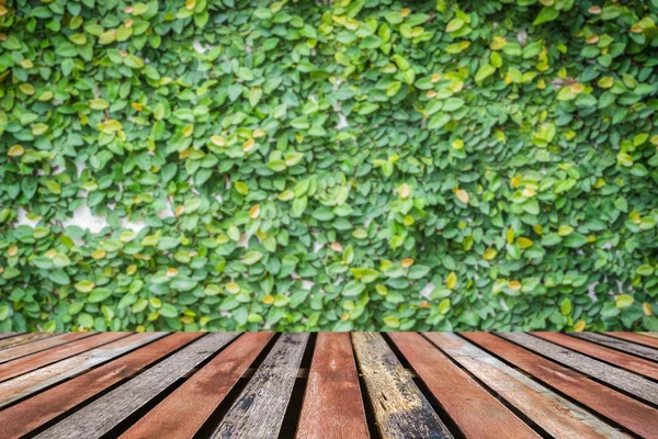 Ahşap masa üstü arka plan üzerinde beyaz duvar tırmanışı bulanık üzerinde 