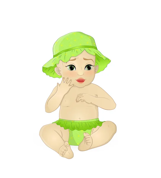 Cute little baby — Stock Vector