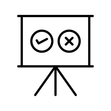 Karar Doğrusal Vektör Simgesi Tasarımı